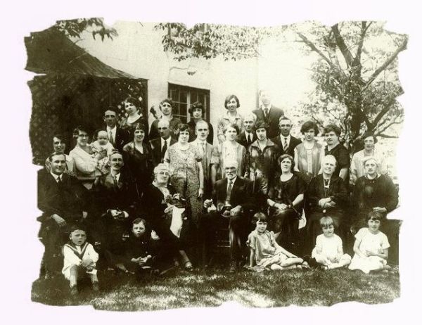 John Barber & Sarah Willoughby - Barber 50th Anniversary Family Picture - Elm Lane Farm, Paisley Rd., Guelph, Ontario